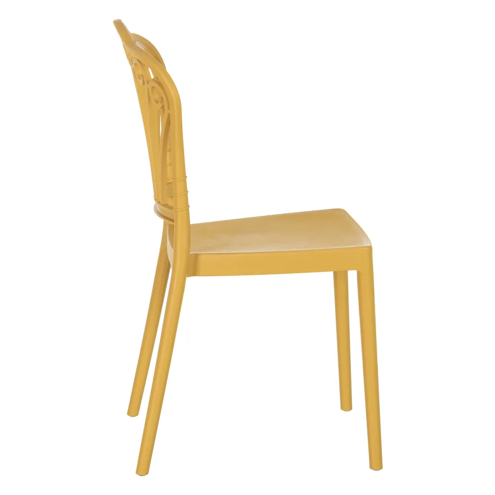 Mustard Plastic Restaurant Chair-PP Chair