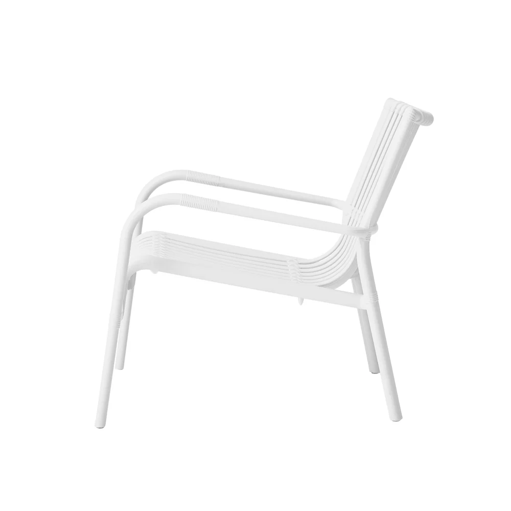 Modern Polypropylene Outdoor Armchair | One Piece Injection Molded Plastic Chair for Patio & Hospitality