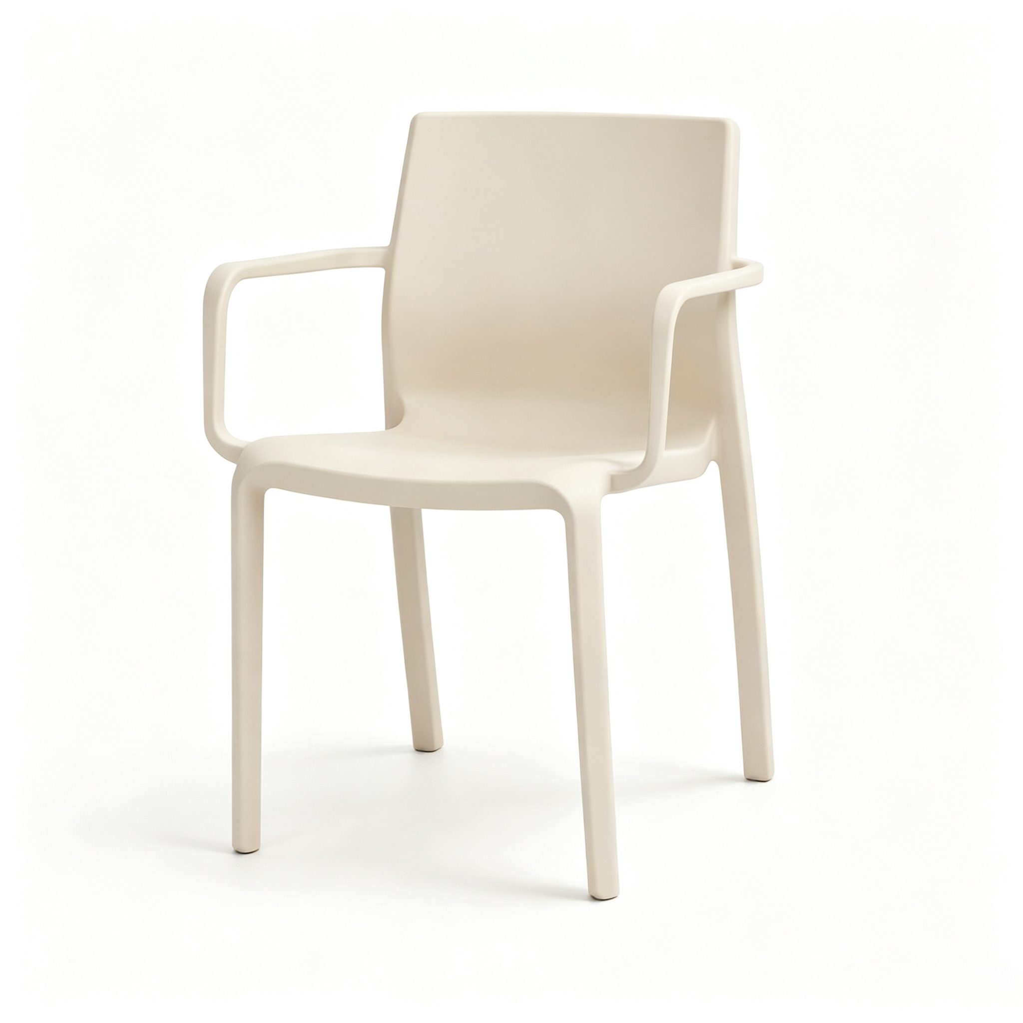 Stackable Monoblock PP Plastic Arm Dining Chair | All-Weather Indoor Outdoor Chair for Cafe, Hotel & Restaurant Wholesale