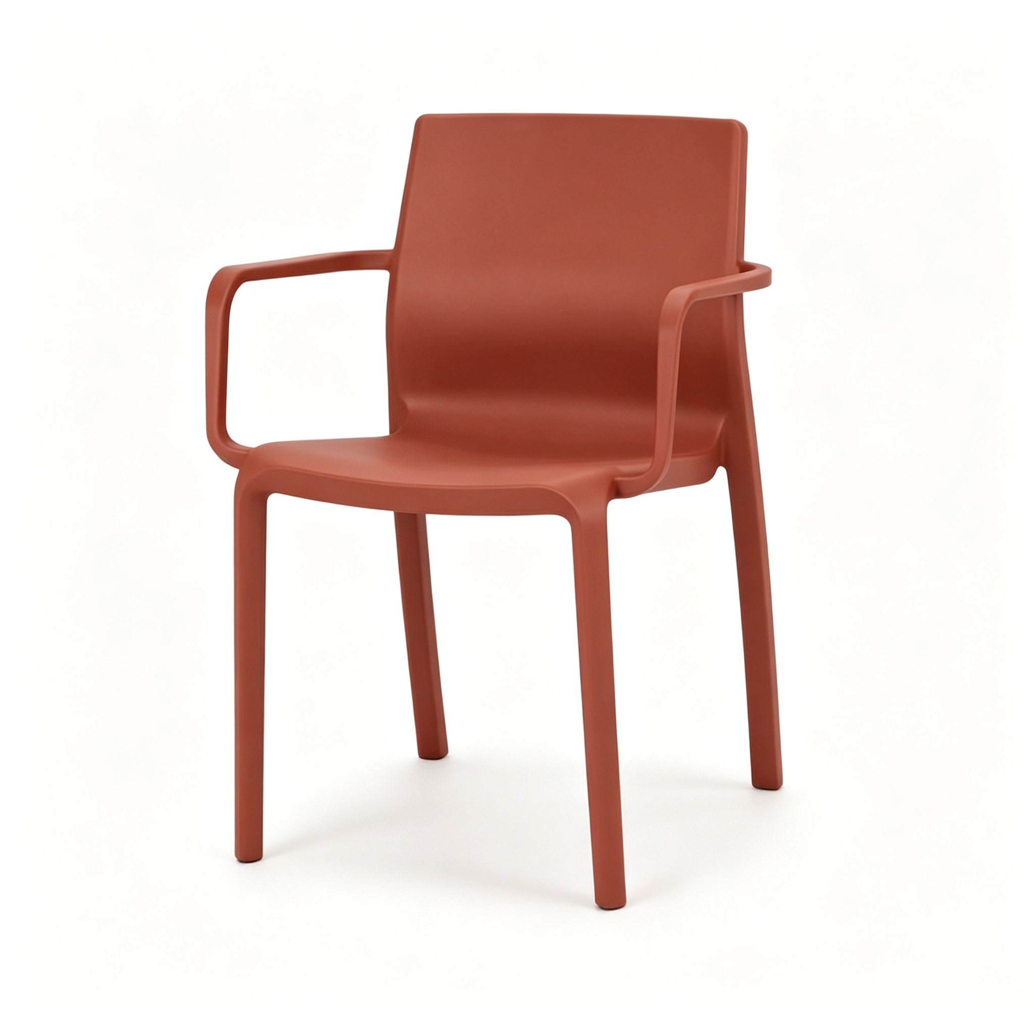 Stackable Monoblock PP Plastic Arm Dining Chair | All-Weather Indoor Outdoor Chair for Cafe, Hotel & Restaurant Wholesale