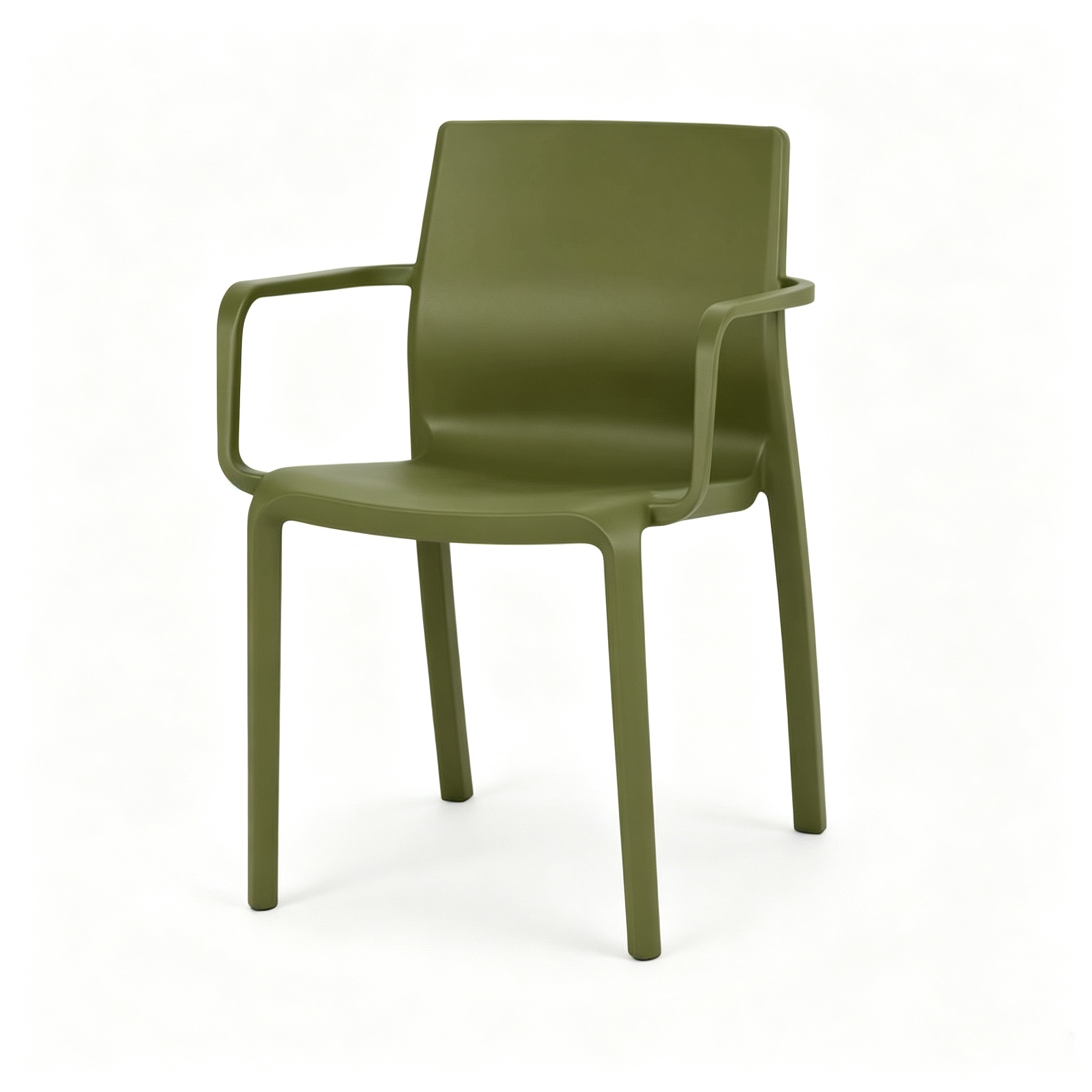 Stackable Monoblock PP Plastic Arm Dining Chair | All-Weather Indoor Outdoor Chair for Cafe, Hotel & Restaurant Wholesale