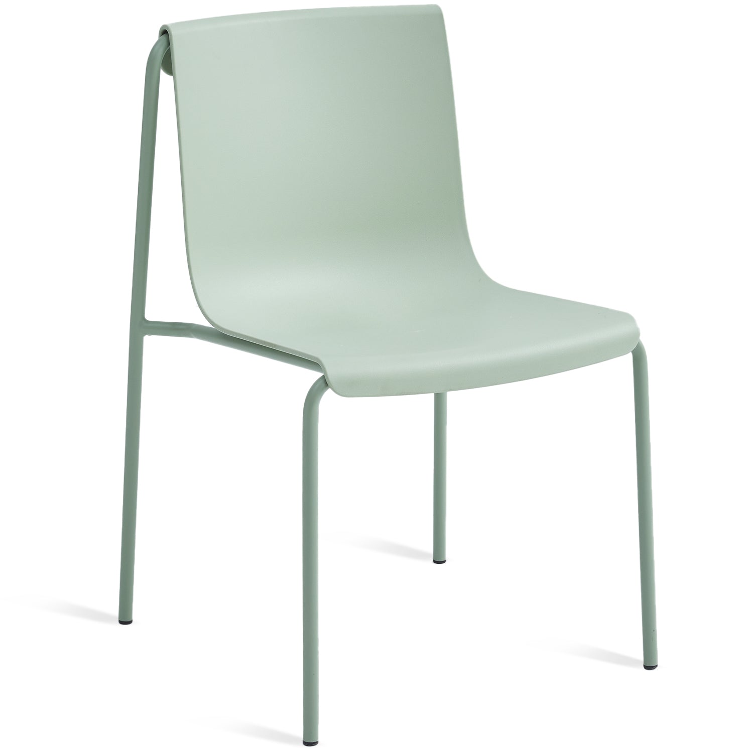 Light Green Plastic Chair With Metal Feet-PP Chair