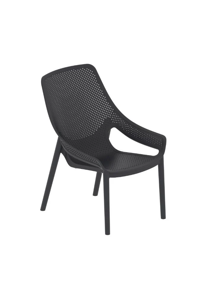 Modern Polypropylene Armchair | One Piece Injection Molded Plastic Chair for Indoor & Outdoor Use