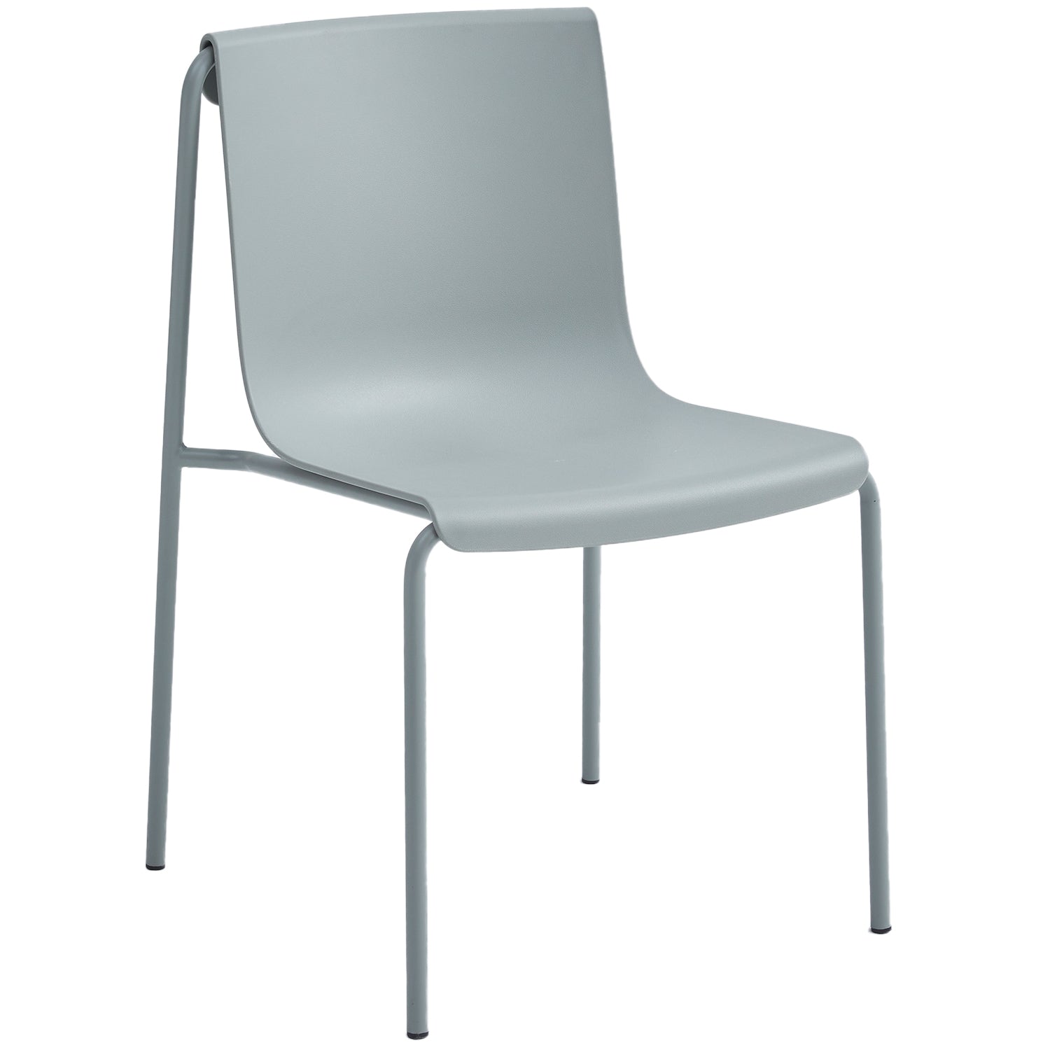 Grey Plastic Chair With Metal Feet-PP Chair