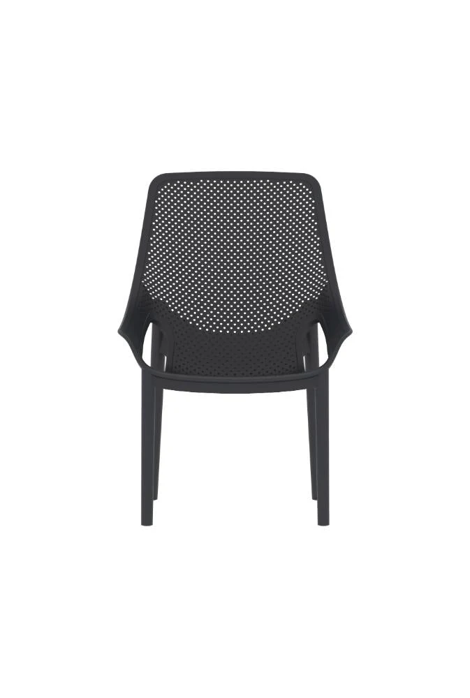 Modern Polypropylene Armchair | One Piece Injection Molded Plastic Chair for Indoor & Outdoor Use