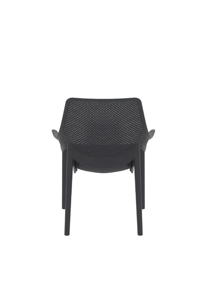 Modern Polypropylene Armchair | One Piece Injection Molded Plastic Chair for Indoor & Outdoor Use