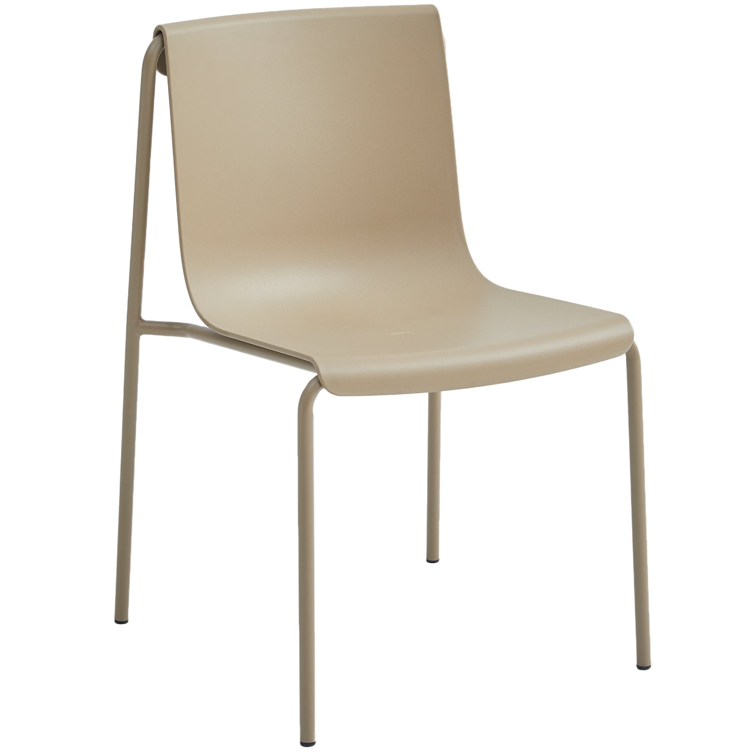 Taupe Plastic Chair With Metal Feet-PP Chair