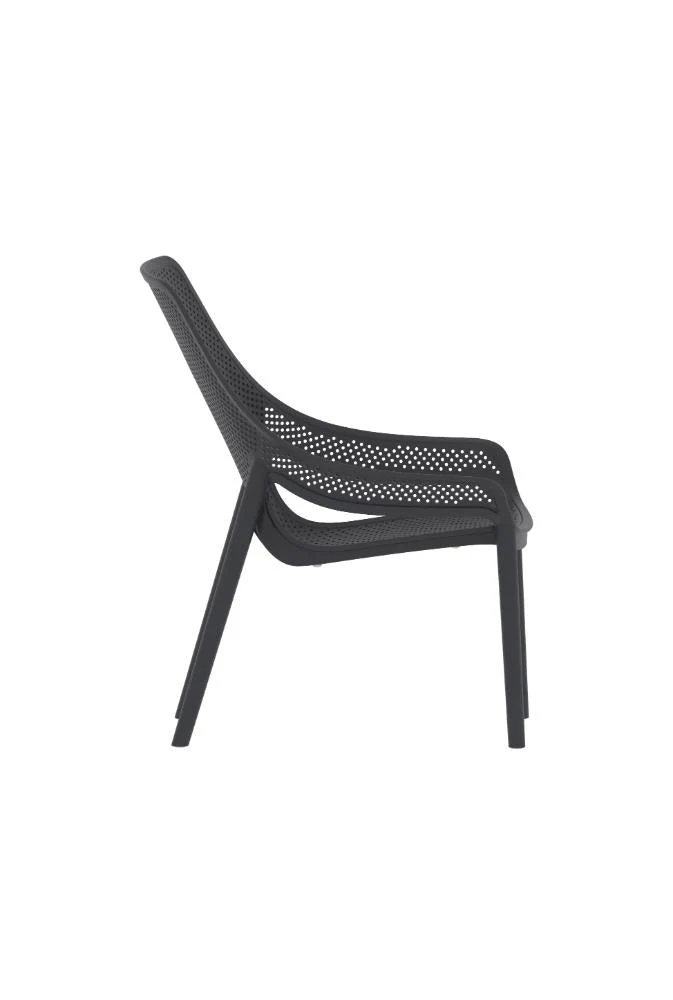 Modern Polypropylene Armchair | One Piece Injection Molded Plastic Chair for Indoor & Outdoor Use
