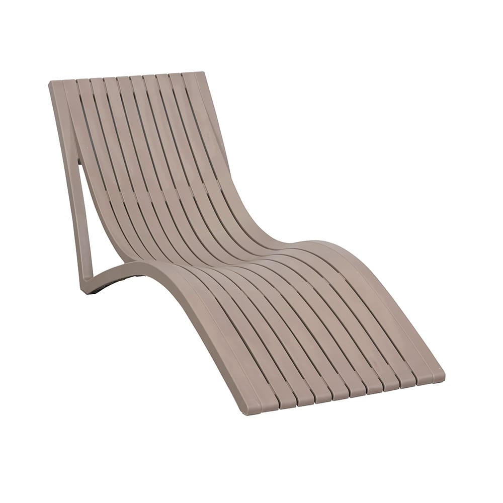 Modern Plastic Sun Lounger – Ergonomic Polypropylene Chaise Lounge for Outdoor Use