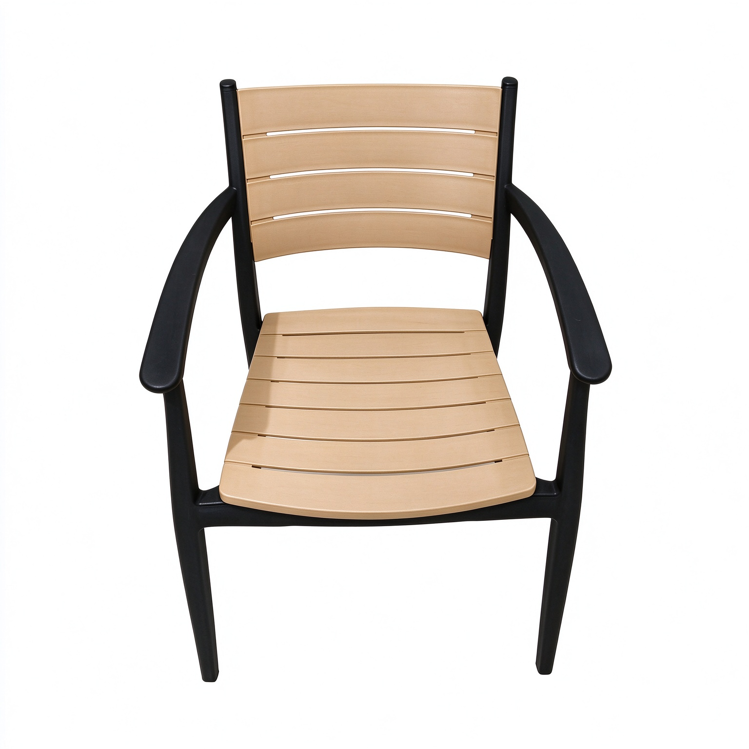 Polypropylene Outdoor Dining Armchair – Modern PP Patio Chair with Armrests