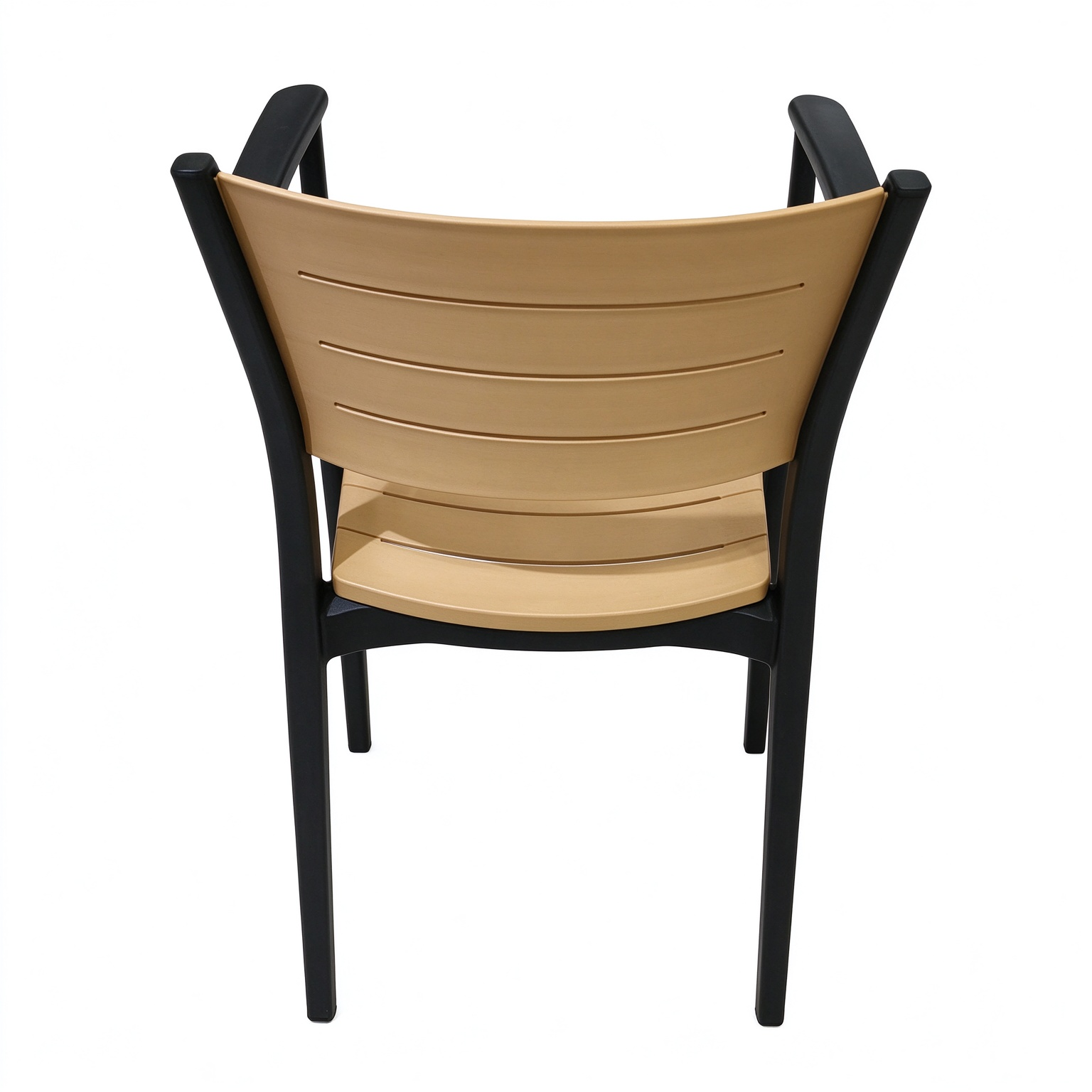 Polypropylene Outdoor Dining Armchair – Modern PP Patio Chair with Armrests