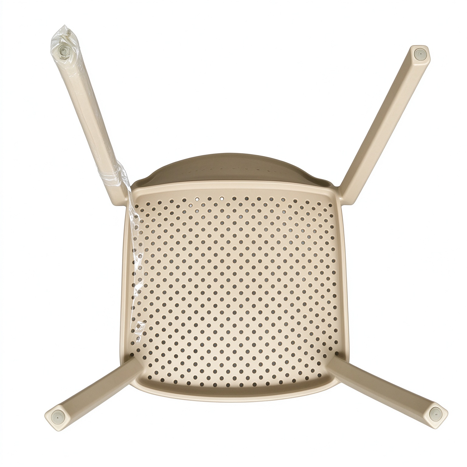 Stackable Perforated PP Monobloc Chair, One-Piece Plastic Dining Chair for Restaurant, Cafe & Outdoor Patio