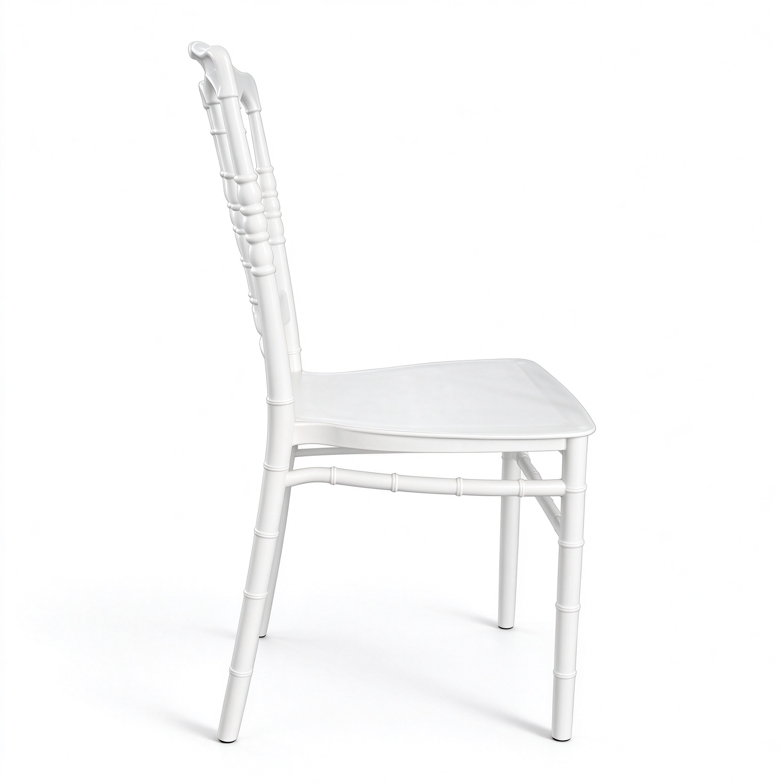 Plastic Chiavari Chair, Stackable Wedding Banquet Event Chair for Hotel, Restaurant, Party Rental & Ceremony Venue