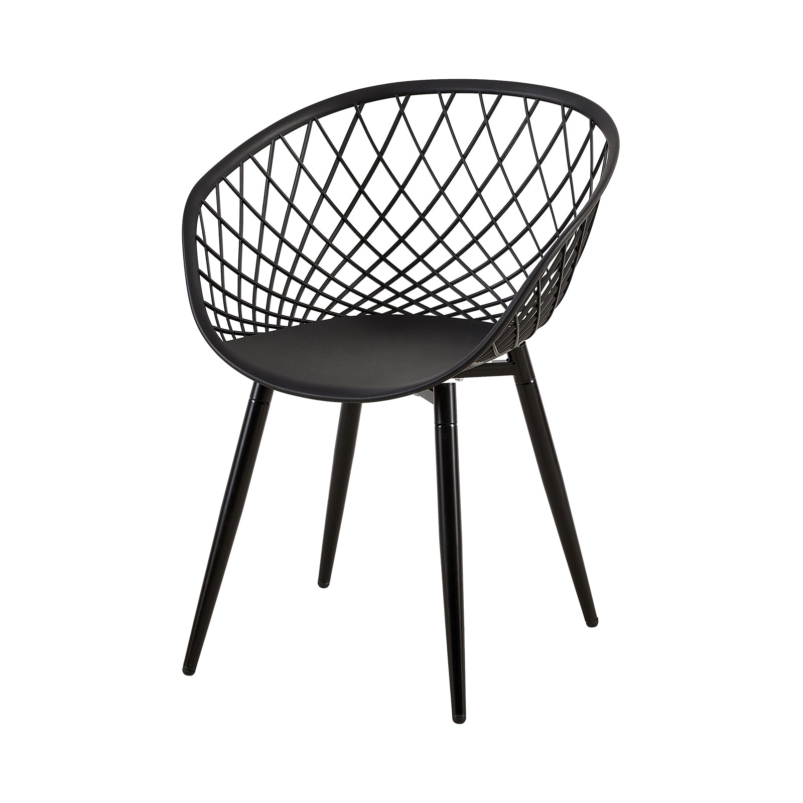 Black Polypropylene Armchair-PP Chair