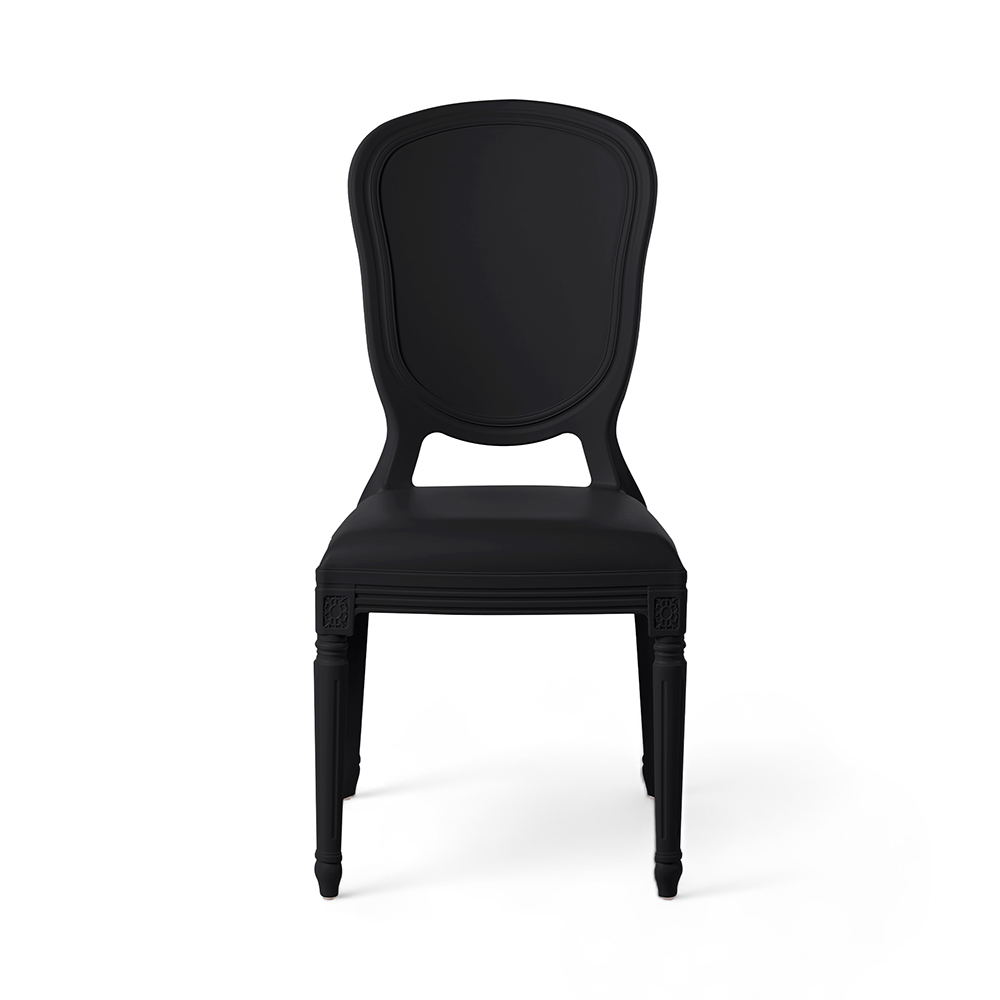 Black Plastic Banquet Dining Chair