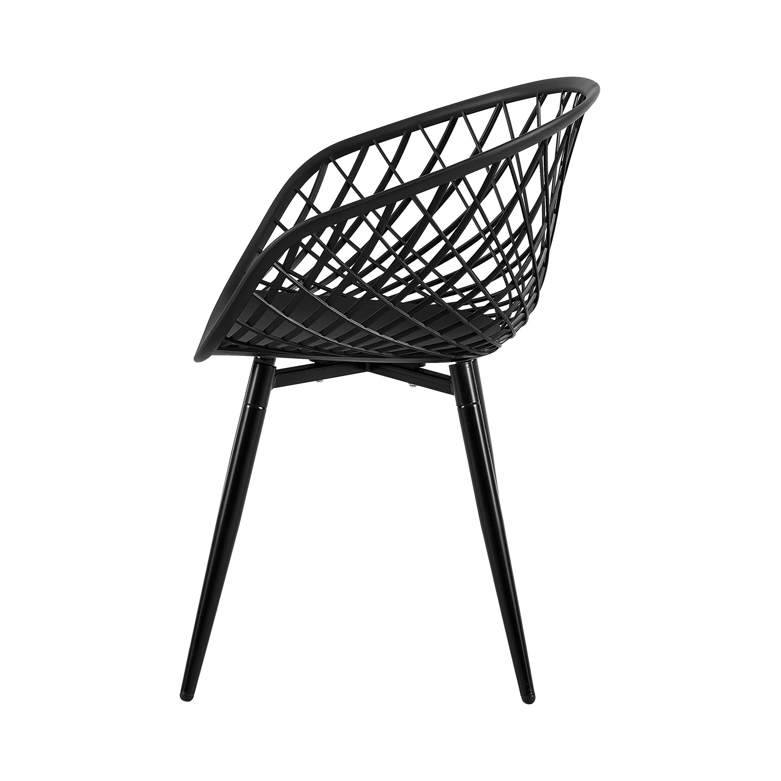 Black Polypropylene Armchair-PP Chair