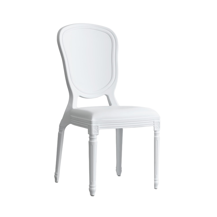 White Plastic Banquet Dining Chair