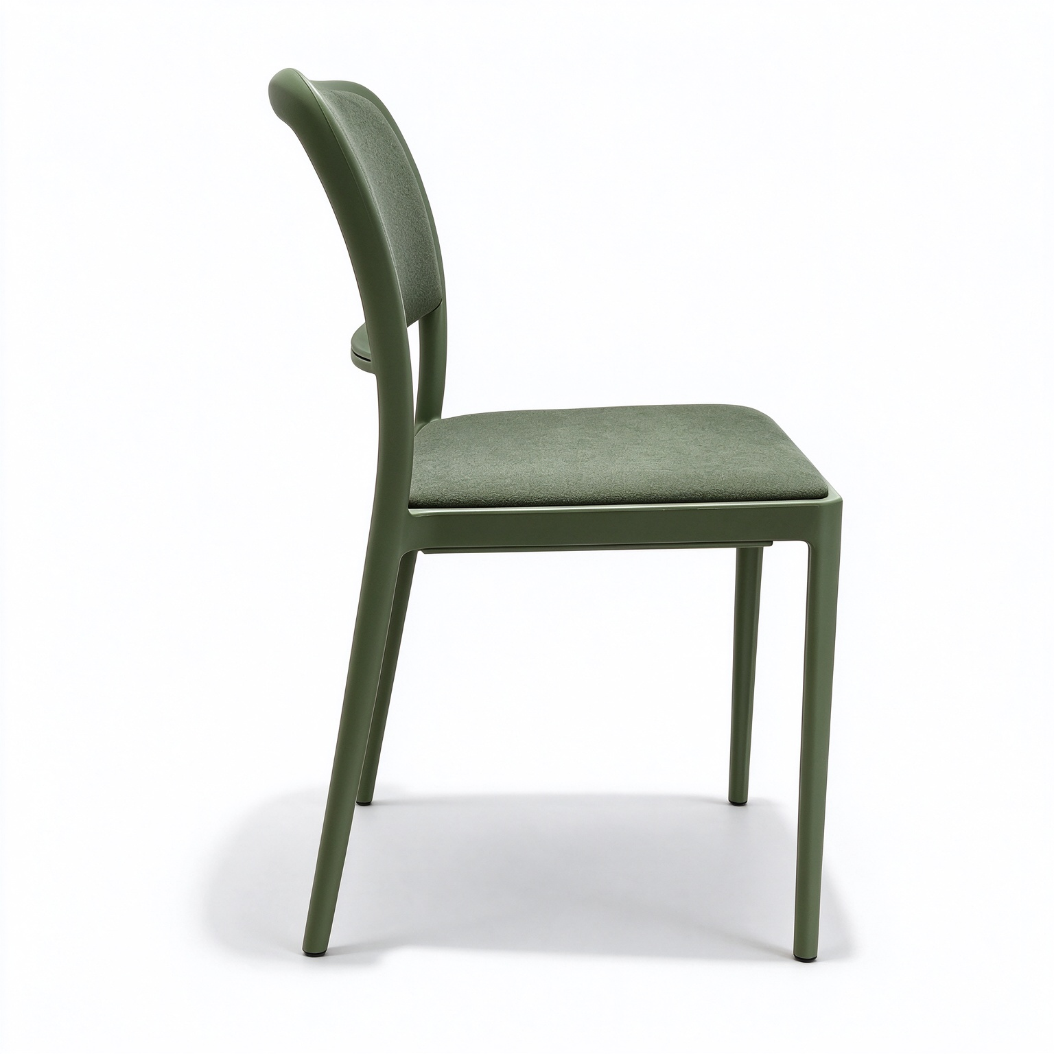 PP Frame Upholstered Dining Chair, Modern Fabric Padded Side Chair for Restaurant, Cafe, Hotel & Indoor Commercial Dining Space