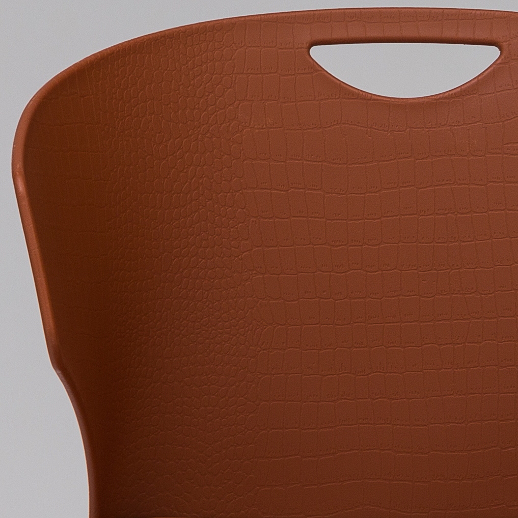 Durable Plastic Chair in Orange