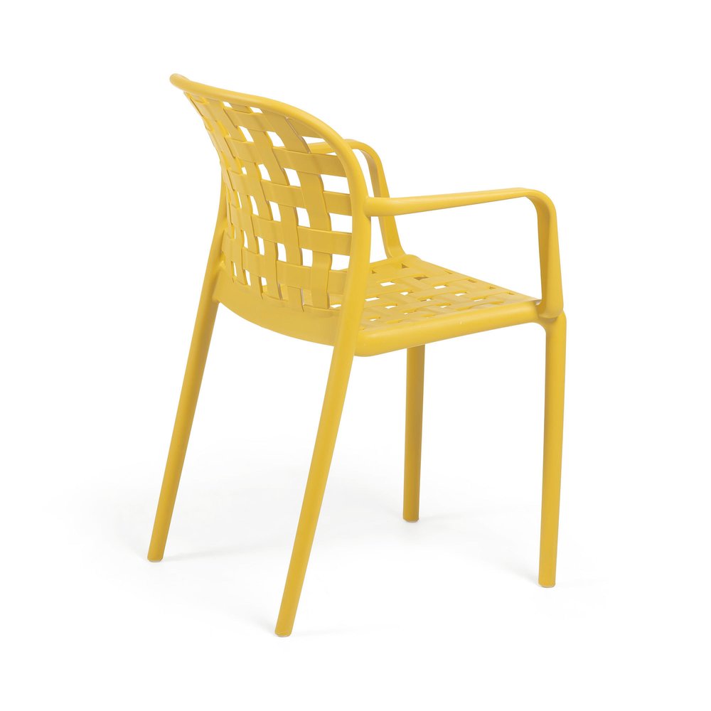 Yellow Polypropylene Armchair-PP Chair