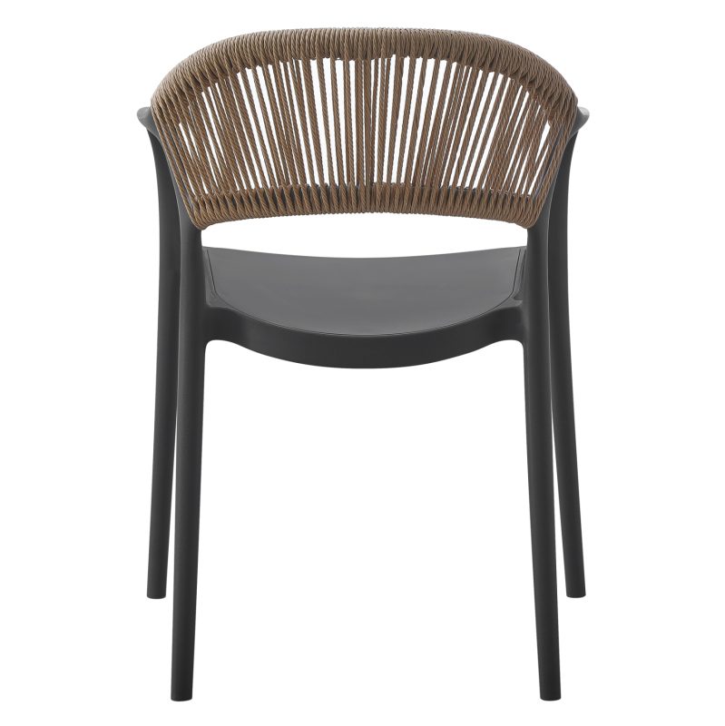 Black Outdoor Rope Plastic Chair-PP Chair