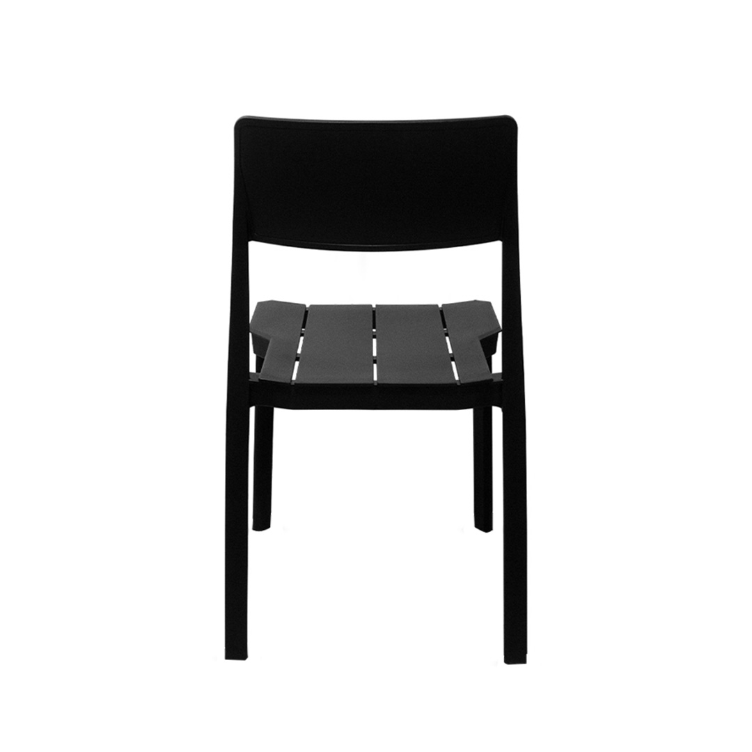 Black Stackable Armless Plastic Chair - Space-Saving & Multi-Purpose Seating Solution