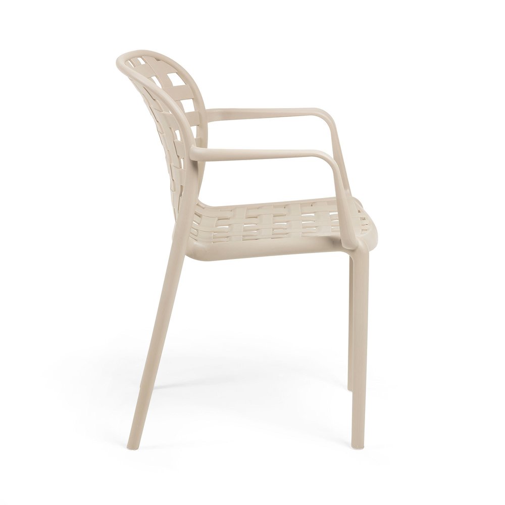 Taupe Polypropylene Armchair-PP Chair