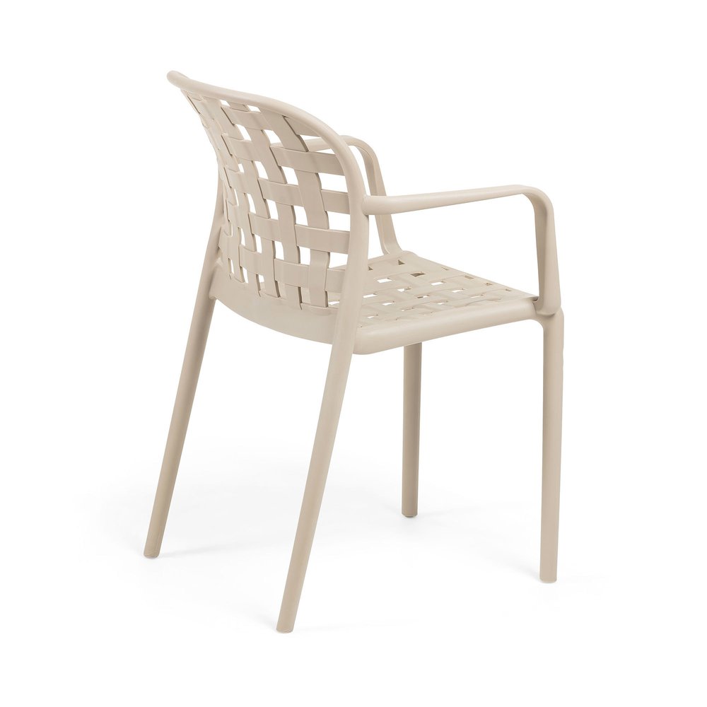 Taupe Polypropylene Armchair-PP Chair