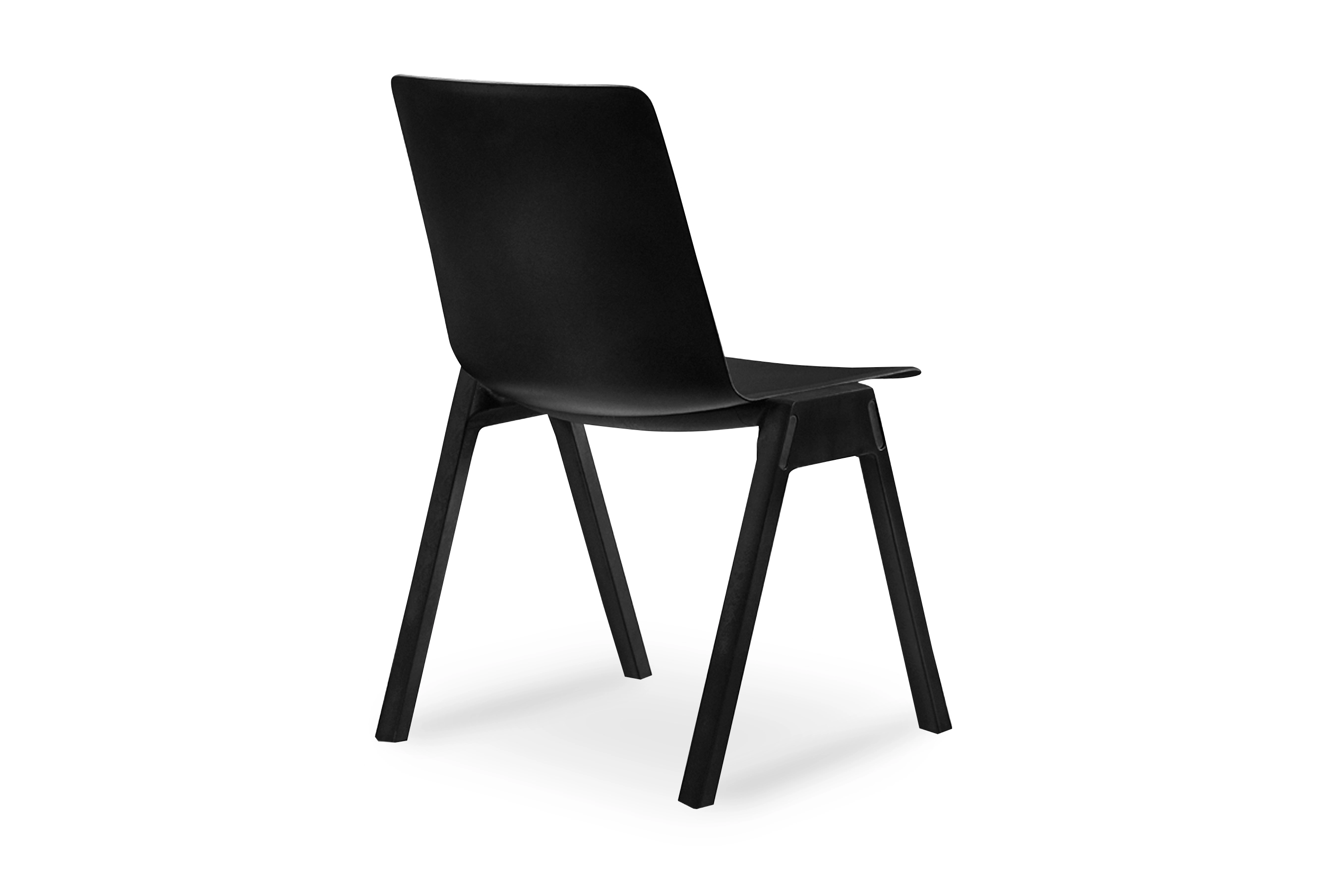 Minimalist Solid PP Armless Dining Chair Split Assembled Non-Stackable Plastic Side Chair for Restaurant Office Hotel Wholesale
