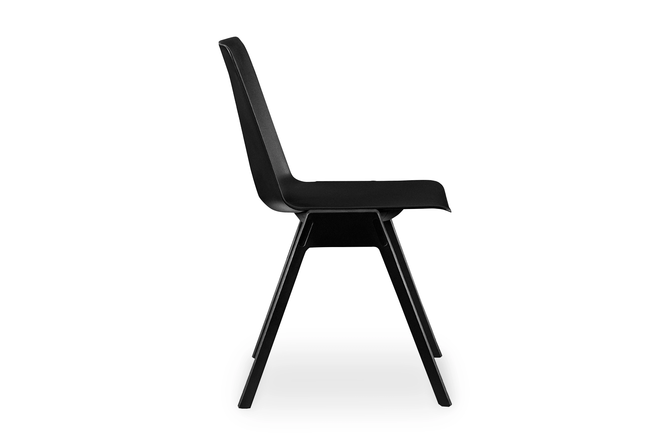 Minimalist Solid PP Armless Dining Chair Split Assembled Non-Stackable Plastic Side Chair for Restaurant Office Hotel Wholesale