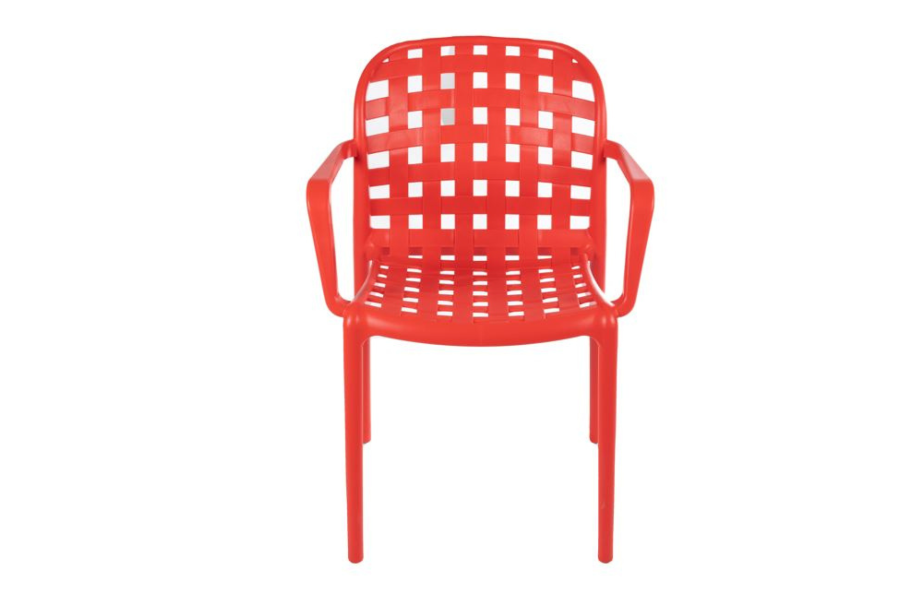 Red Polypropylene Armchair-PP Chair