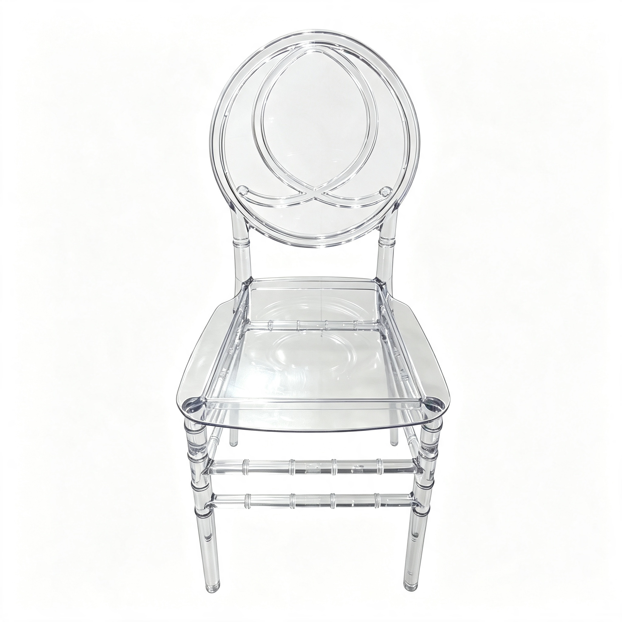 Kids Clear Acrylic Oval-Back Chiavari Chair, Monobloc Transparent Polycarbonate Children Phoenix Event Chair