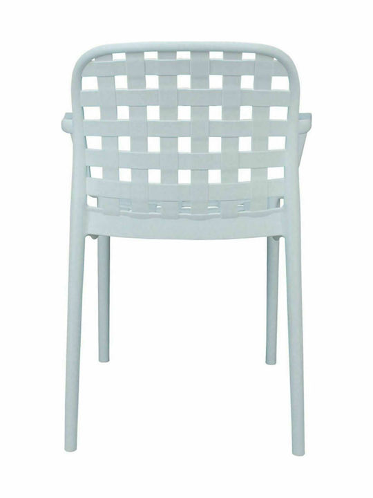Light Blue Polypropylene Armchair-PP Chair