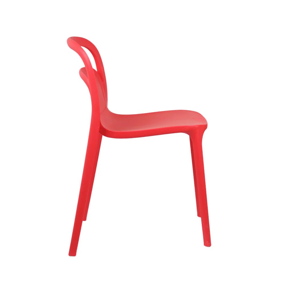 Red Plastic Side Chair