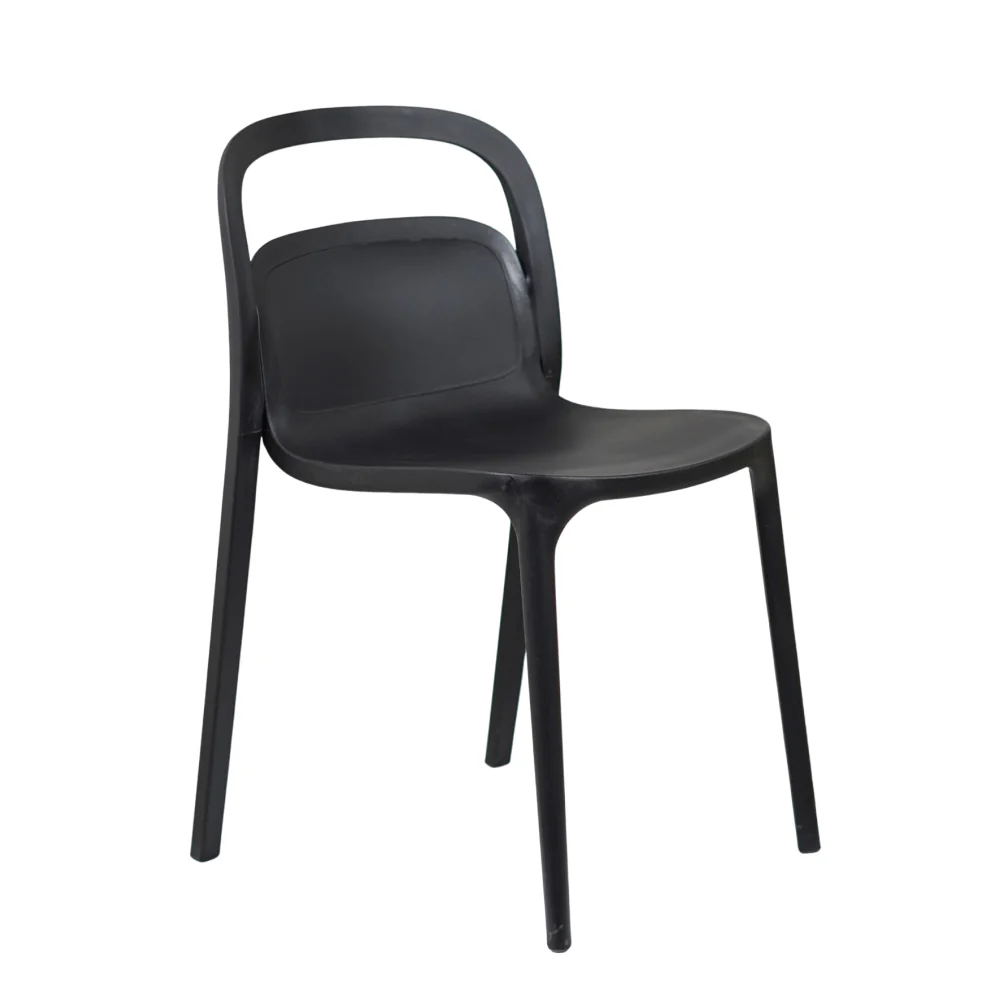 Black Plastic Side Chair