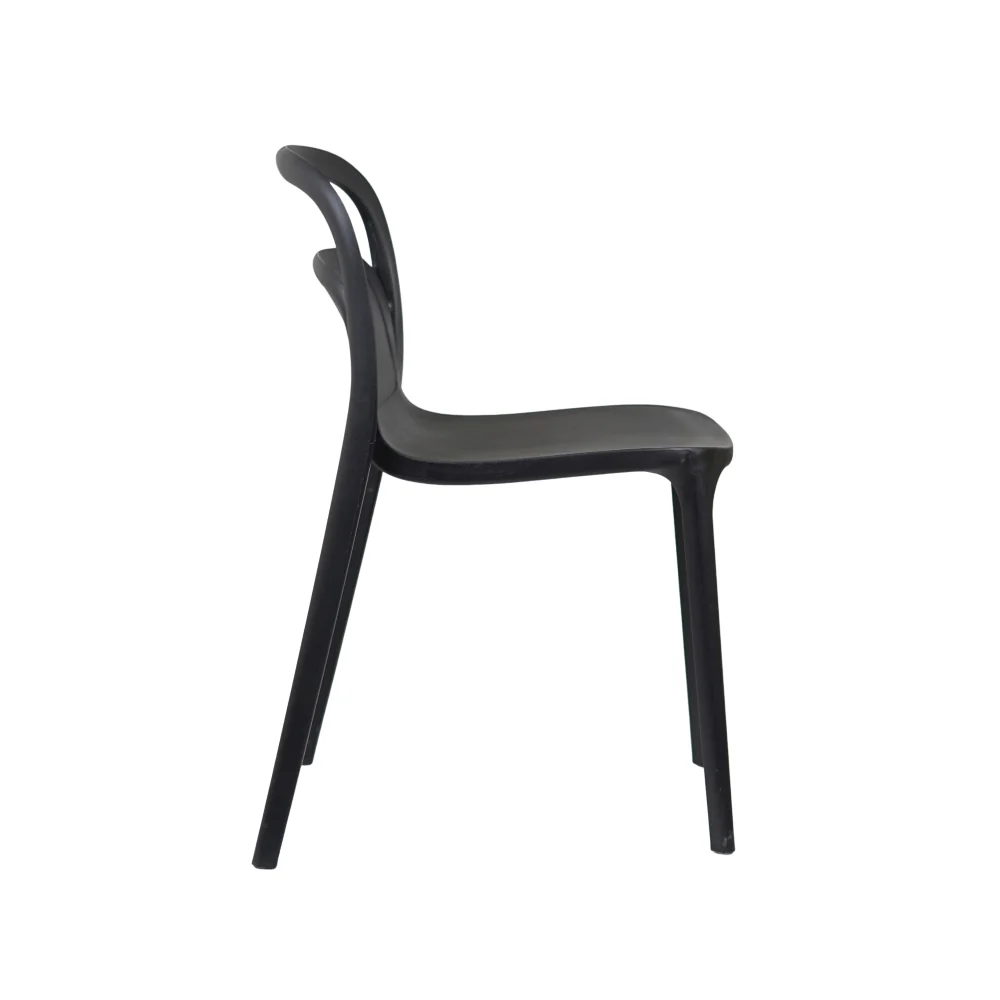 Black Plastic Side Chair