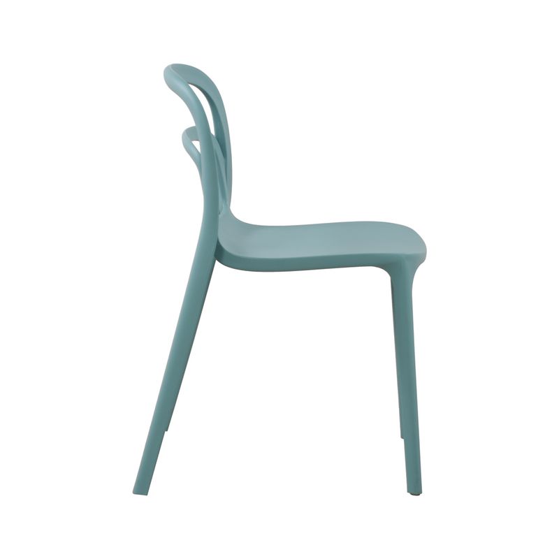 Deep Blue Plastic Dining Chair