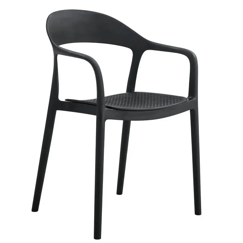 Black PP Material Armchair-PP Chair