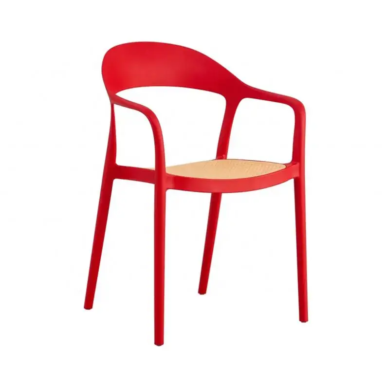 Red-Beige PP Material Armchair-PP Chair