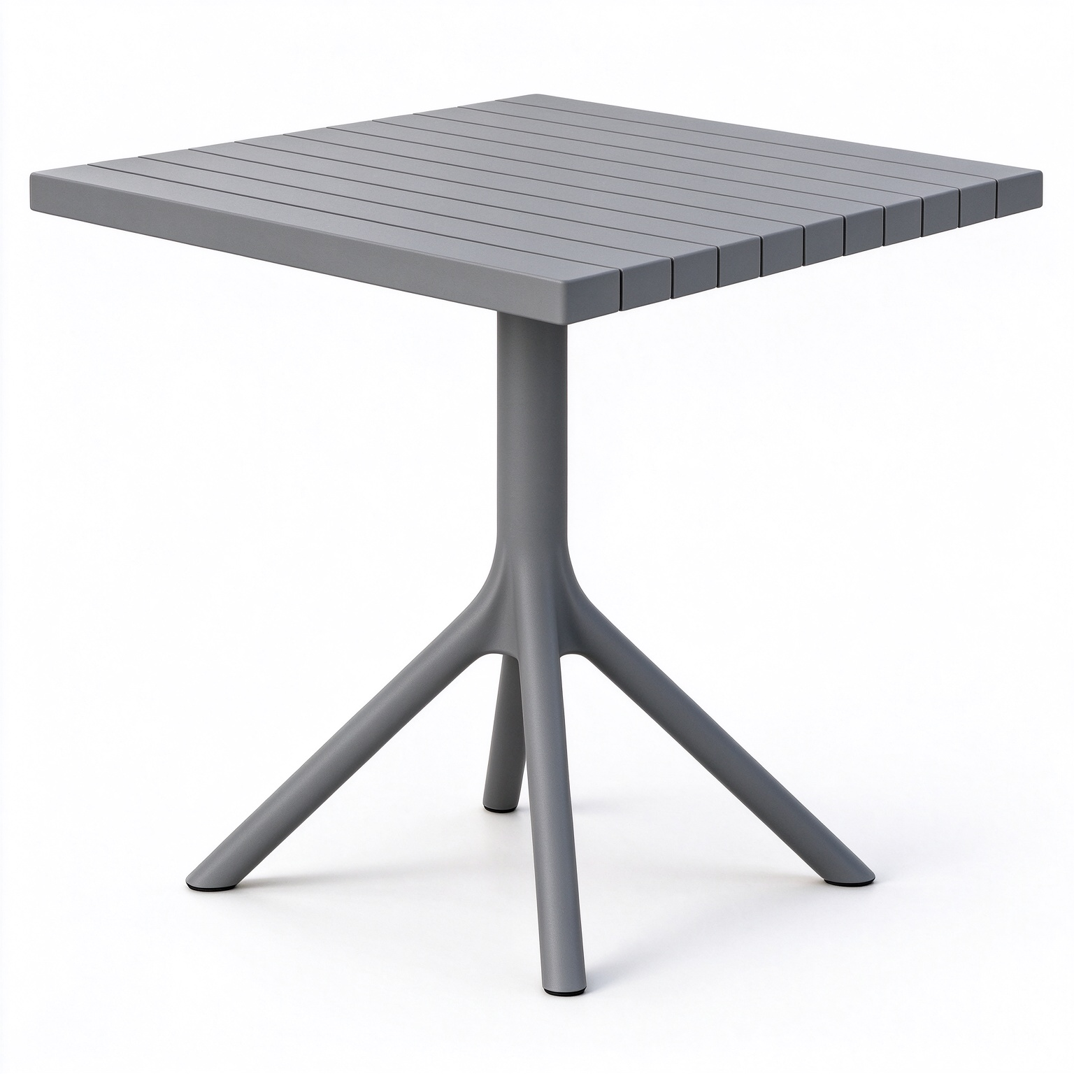Modern PP Plastic Outdoor Dining Table – Slatted Top Patio Table