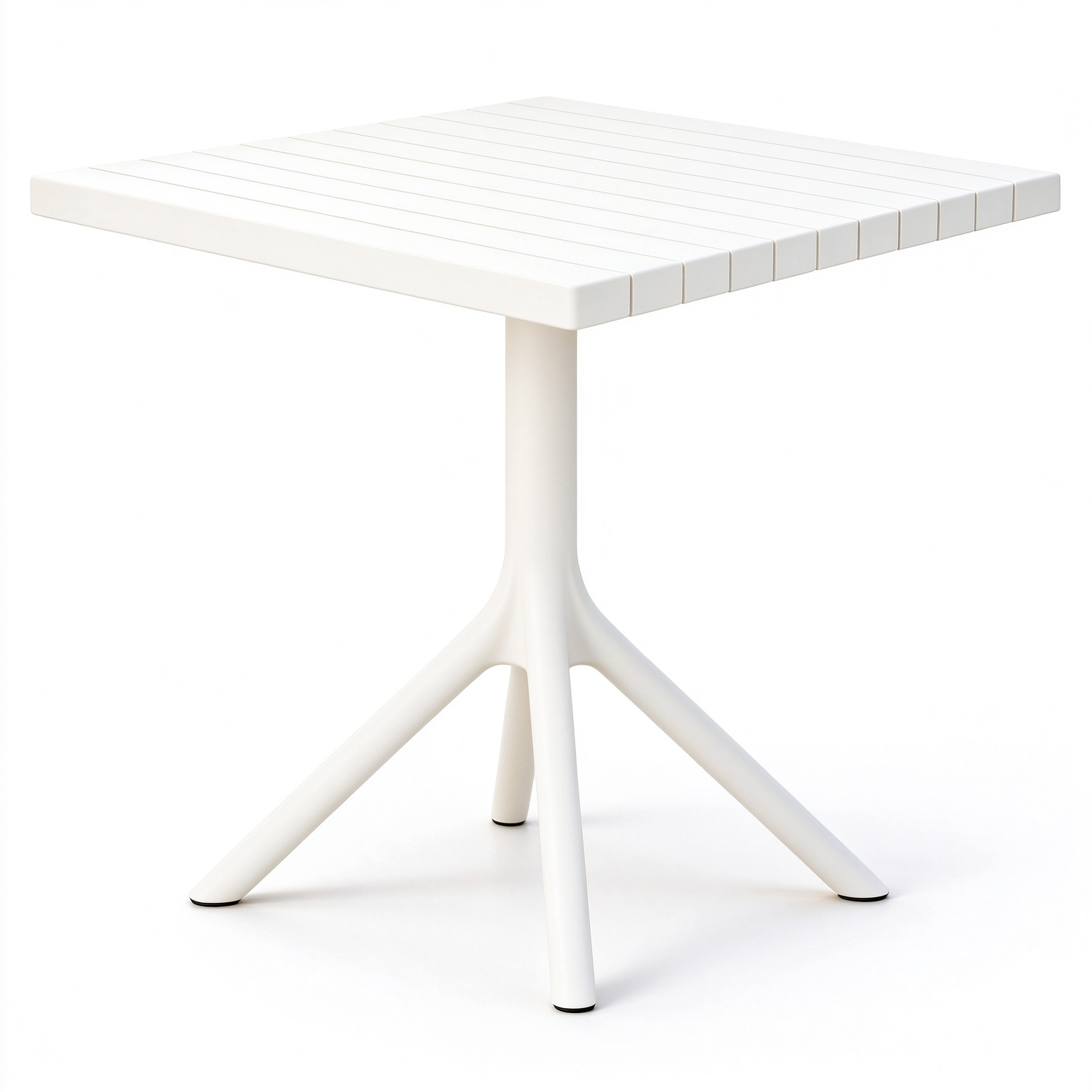 Modern PP Plastic Outdoor Dining Table – Slatted Top Patio Table