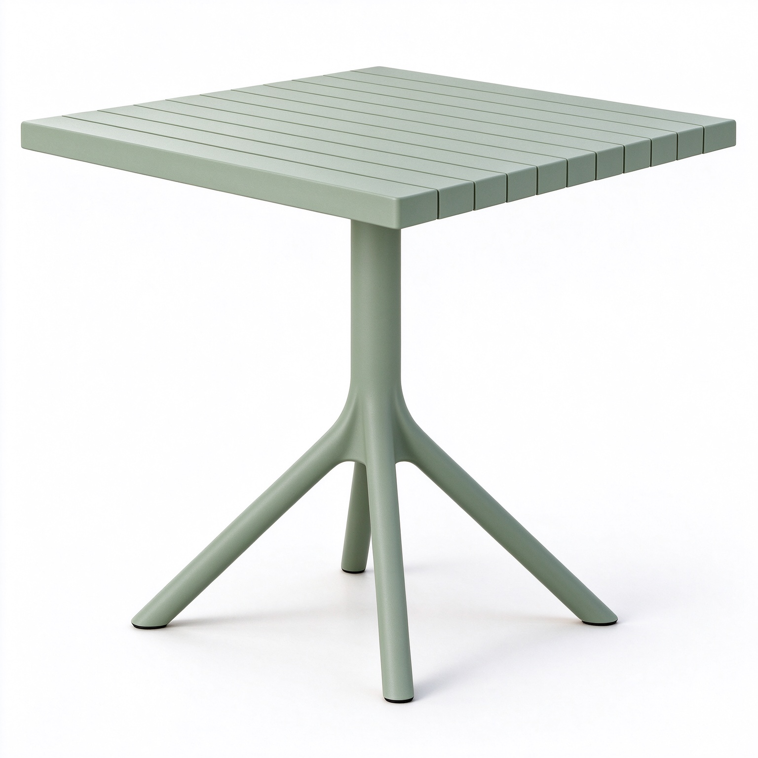 Modern PP Plastic Outdoor Dining Table – Slatted Top Patio Table
