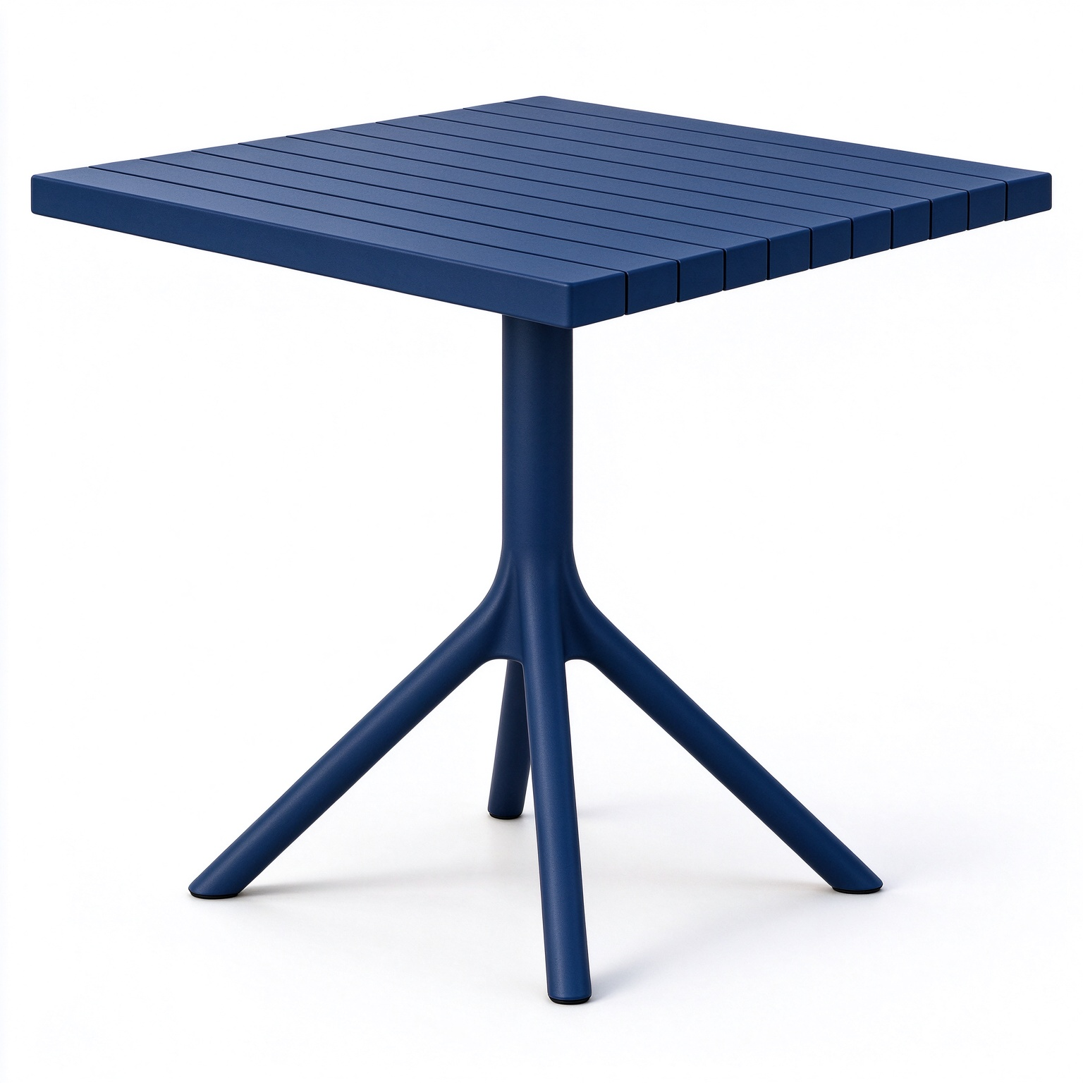 Modern PP Plastic Outdoor Dining Table – Slatted Top Patio Table