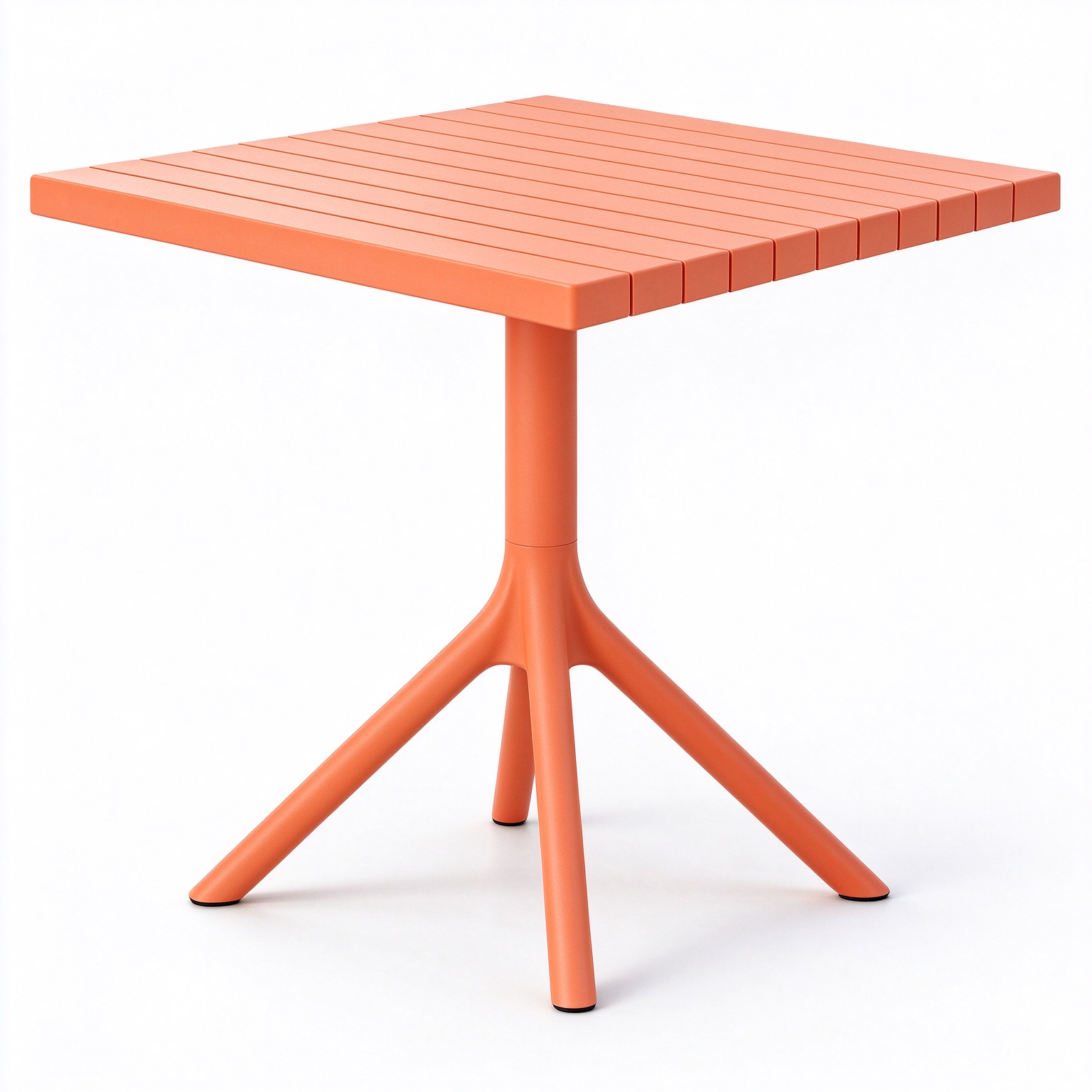Modern PP Plastic Outdoor Dining Table – Slatted Top Patio Table