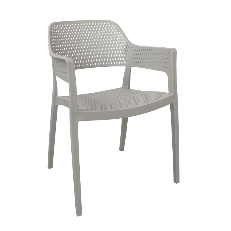 PP Perforated Outdoor Armchair | Stackable Commercial Patio Chair