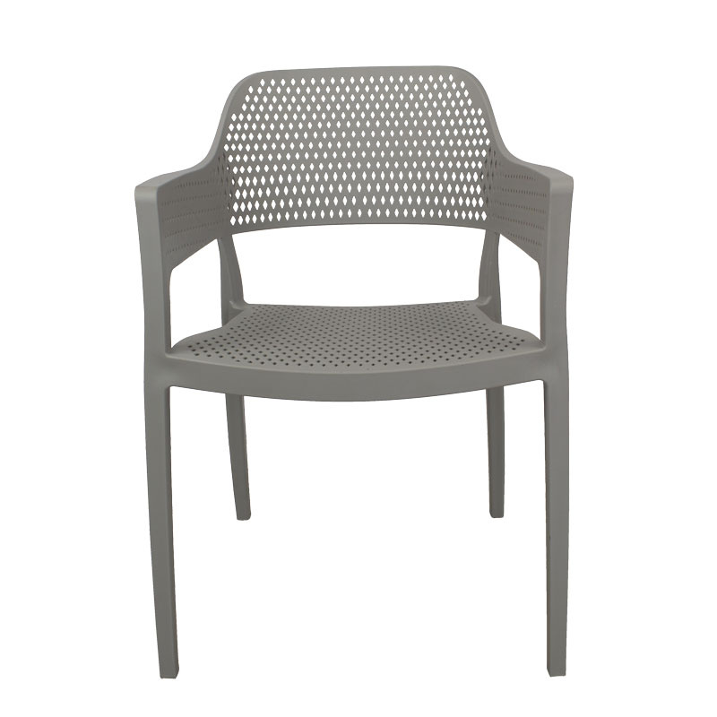 PP Perforated Outdoor Armchair | Stackable Commercial Patio Chair