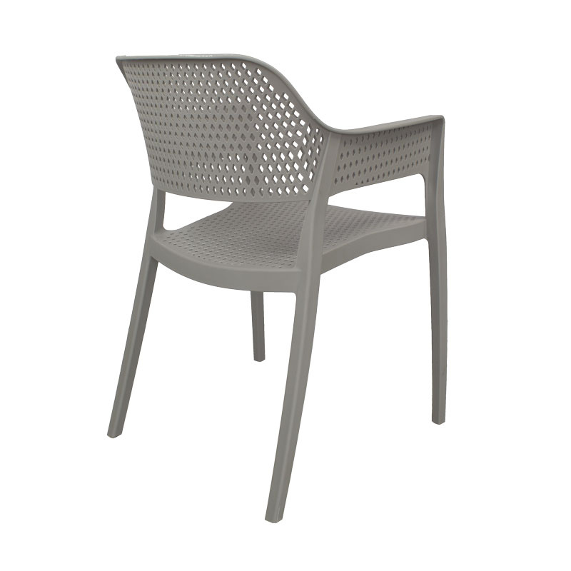 PP Perforated Outdoor Armchair | Stackable Commercial Patio Chair