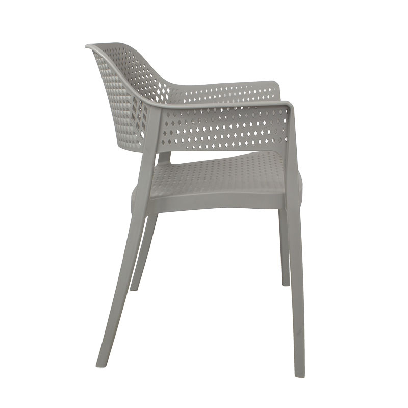PP Perforated Outdoor Armchair | Stackable Commercial Patio Chair