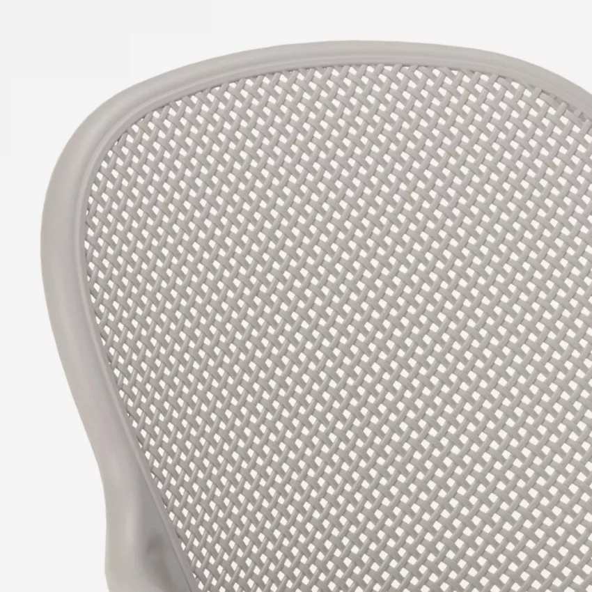 Light Grey Polypropylene Armchair-PP Chair
