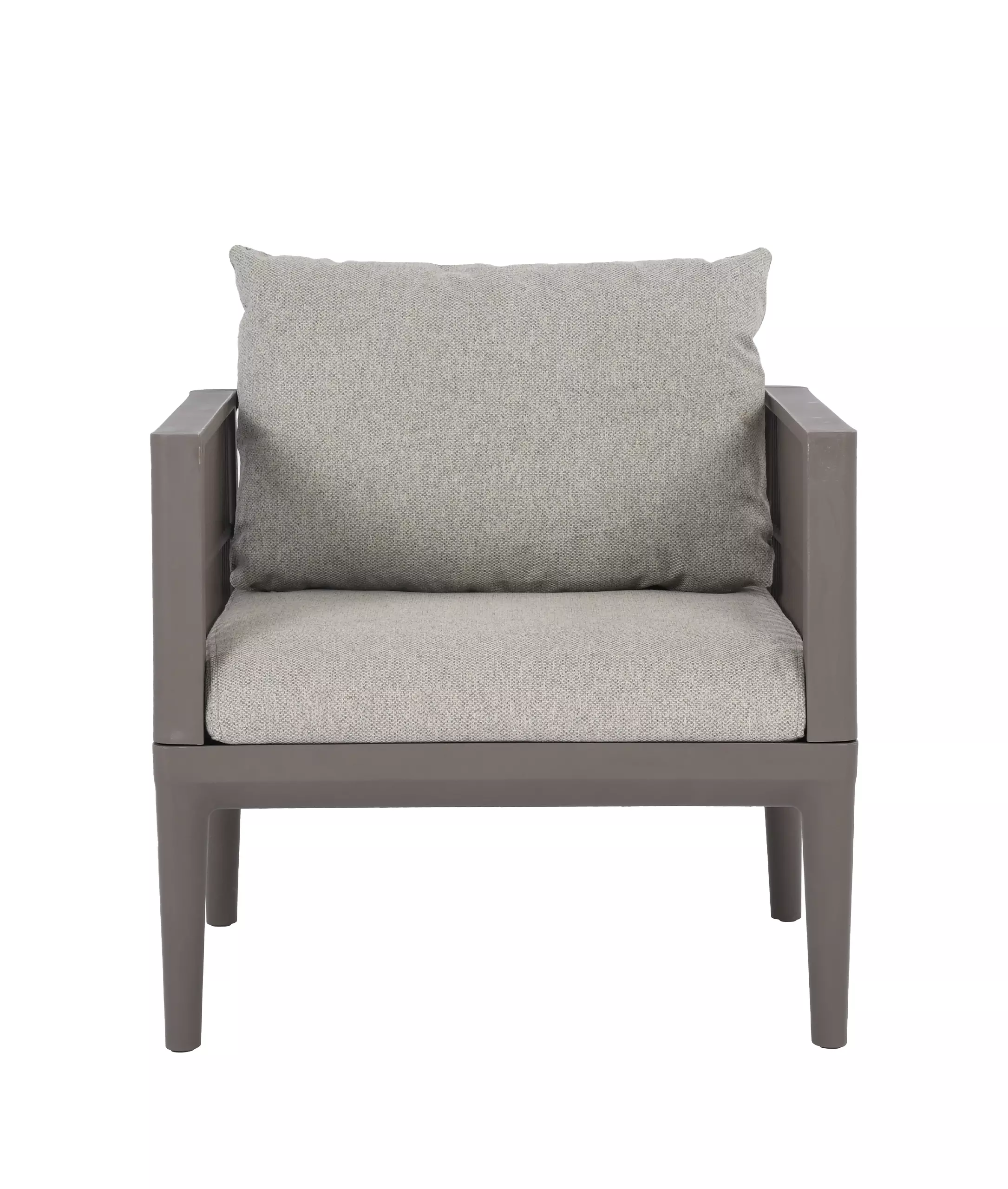 Wholesale Modern PP Outdoor Single Armchair with Waterproof Cushions, Patio Lounge Chair for Garden & Commercial Projects-PP Chair